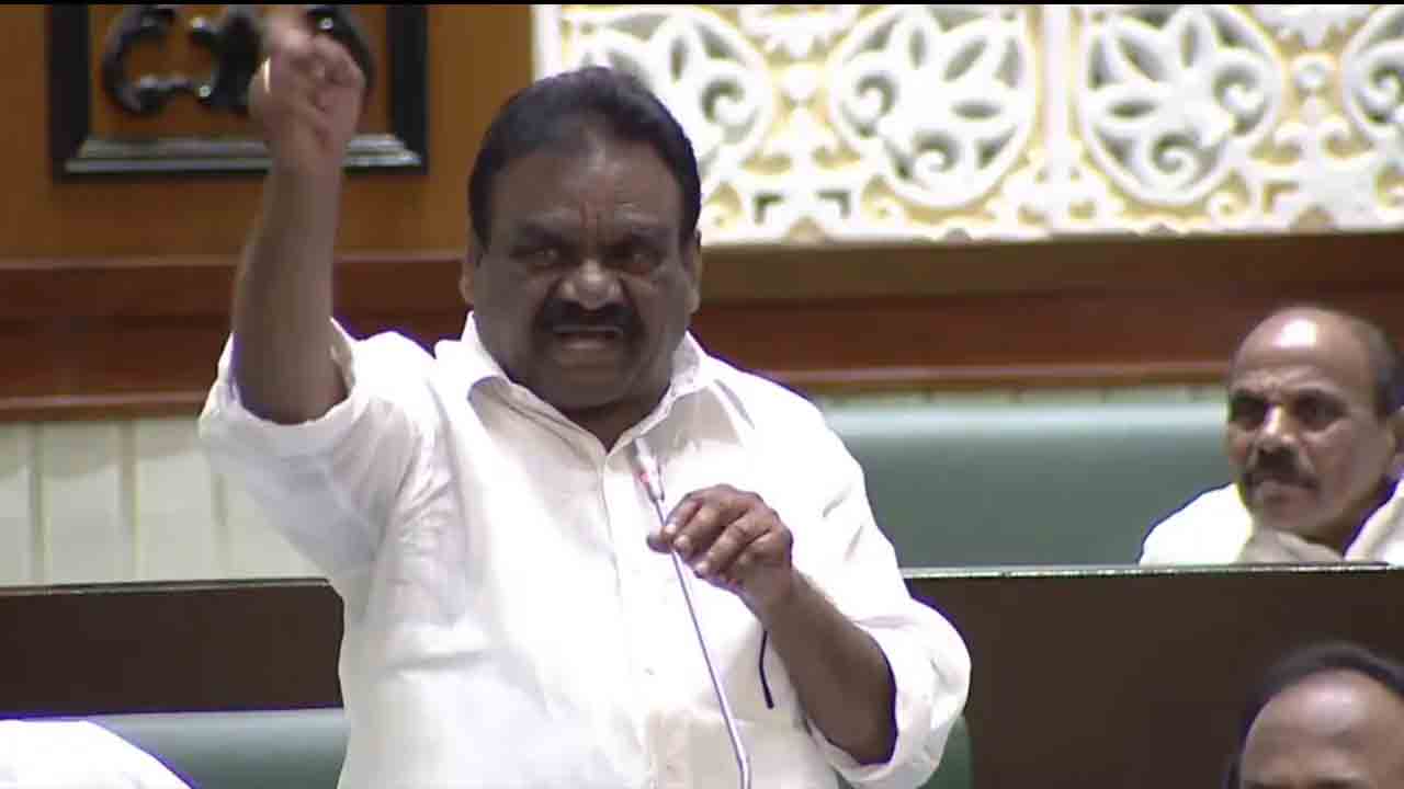 MLA Mandula Samuel | కత్తుల కోలాటం ఆడతామంటూ అసెంబ్లీలో కాంగ్రెస్‌ ఎమ్మెల్యే గూండాగిరి.. వీడియో