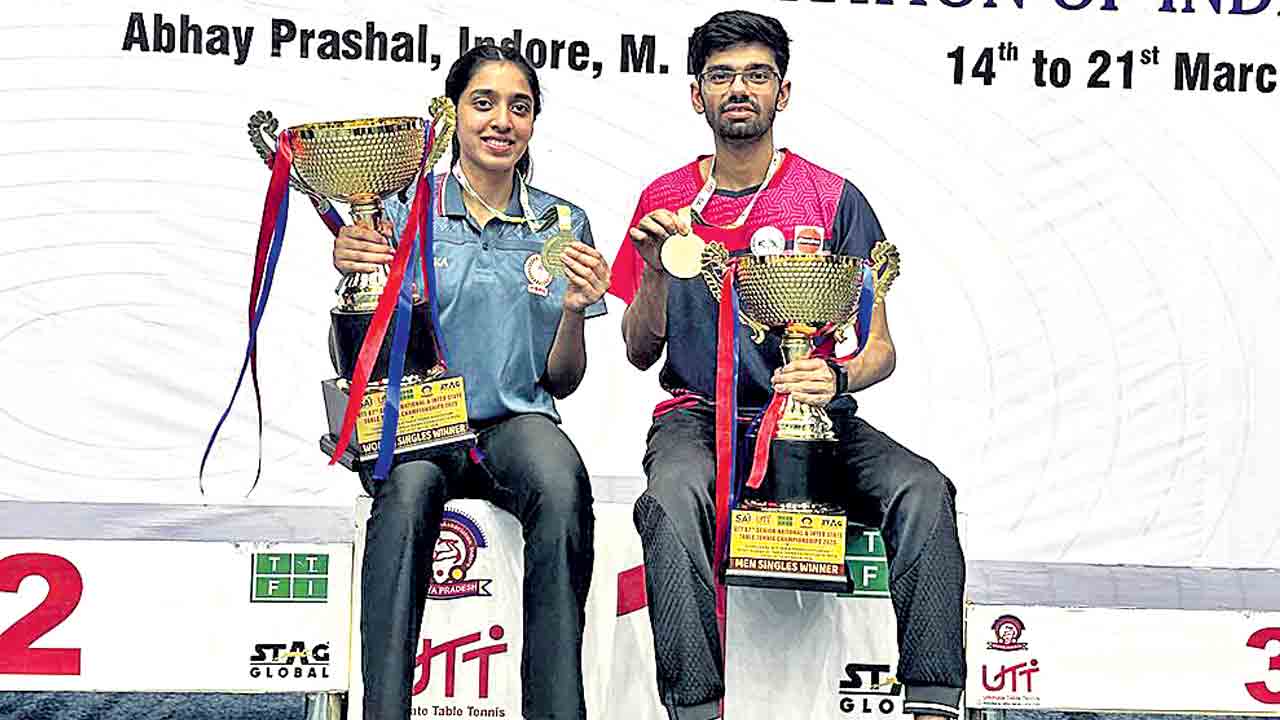 టీటీ చాంప్స్‌ మానవ్‌, యశస్విని