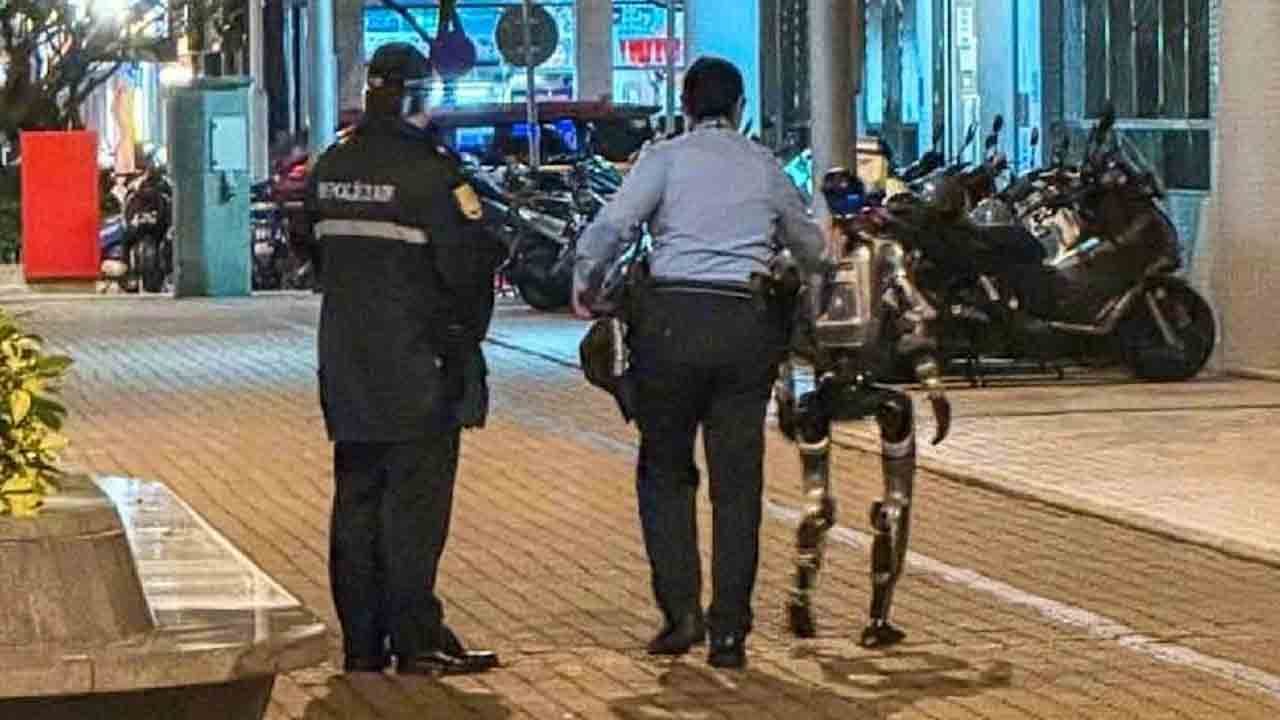 Robot Arrest | రోడ్డుపై వృద్ధురాలిని భయపెట్టిన రోబోను అరెస్ట్ చేసిన పోలీసులు.. Video