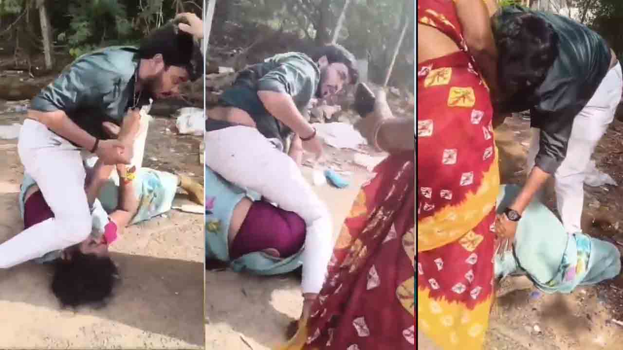 Second Marriage | రెండో పెళ్లికి ఒప్పుకోలేదని భార్యను చితకబాదిన భర్త.. వీడియో