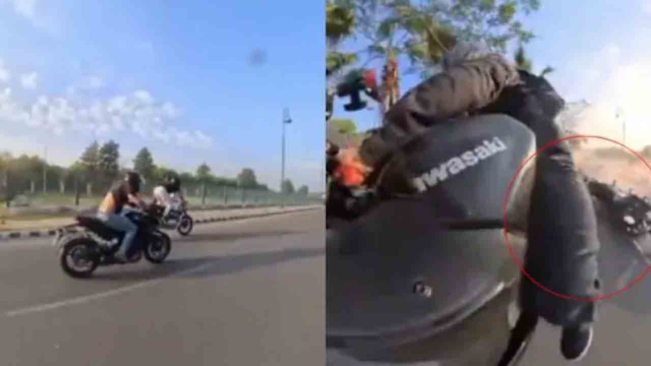 Watch: బైక్‌ రేస్‌లో.. స్కూటీని ఢీకొట్టిన రాయల్ ఎన్‌ఫీల్డ్, విద్యార్థి మృతి