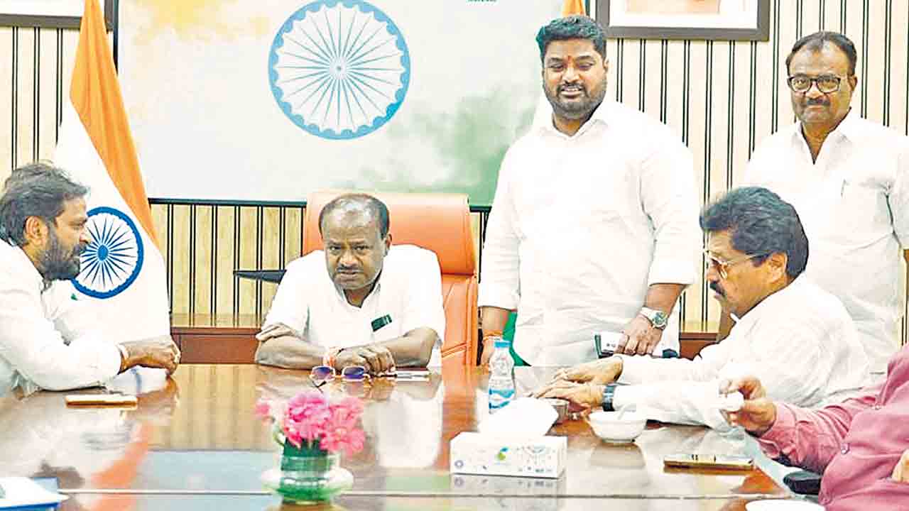 జాతీయ పామ్‌ బోర్డు ఏర్పాటు చేయాలి.. మంత్రి కుమారస్వామికి మాజీ మంత్రి వీ శ్రీనివాస్‌గౌడ్‌ వినతి