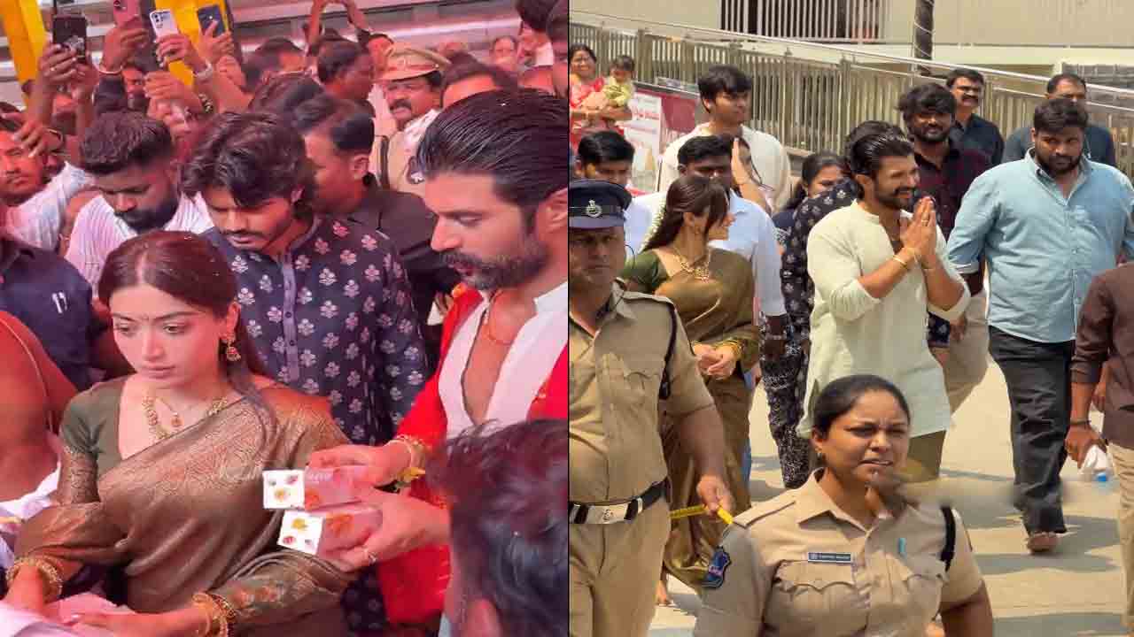Vijay Devarakonda | పెళ్లి తర్వాత తొలిసారిగా బయట కనిపించిన విజయ్ – రష్మిక.. జూబ్లీహిల్స్ వెంకన్న సన్నిధిలో ప్ర‌త్యేక పూజ‌లు