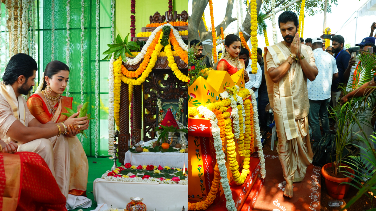 Virosh | సొంతూర్లో విజ‌య్ – ర‌ష్మిక జంట స‌త్య‌నారాయ‌ణ స్వామి వ్ర‌తం.. ఫోటోలు వైర‌ల్‌