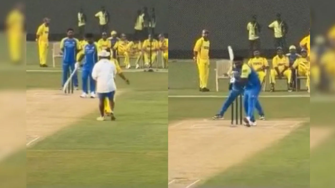 IPL 2026: ధోనీ కీపింగ్‌.. ముర‌ళీధ‌ర‌న్ వ‌ర్సెస్ శాంస‌న్‌.. ఏం జ‌రిగిందో చూడండి