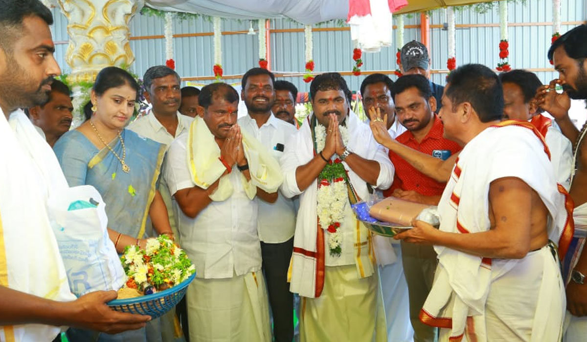 MLA Medipally Sathyam | గంగాధరలో వైభవంగా సీతారాముల కల్యాణం