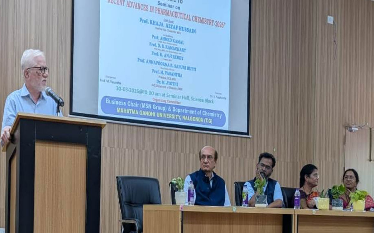 ఫార్మాస్యూటికల్ కెమిస్ట్రీ విద్యార్థులకు ఉజ్వల భవిష్యత్‌ : ఎంజీయూ వీసీ ఖాజా అల్తాఫ్ హుస్సేన్