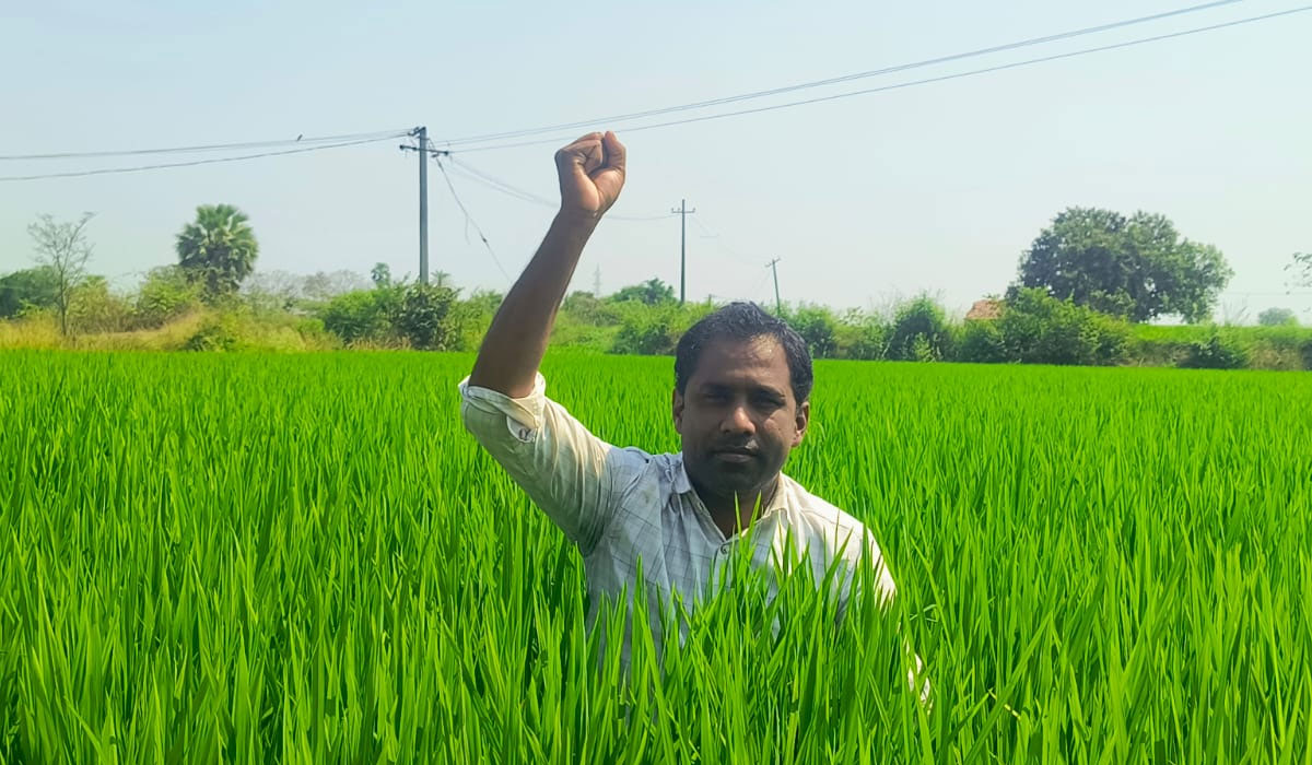 Vemulawada | సెస్ కార్మికుల సమస్యలు పరిష్కరించాలని పొలంలో నిరసన