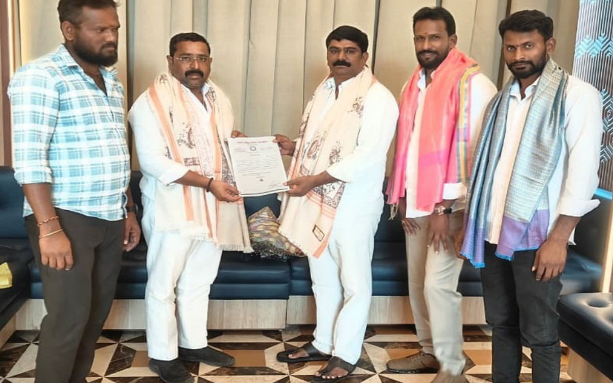 ఉప సర్పంచుల సంఘం రాష్ట్ర గౌరవ సలహాదారుడిగా నర్సింహ్మ