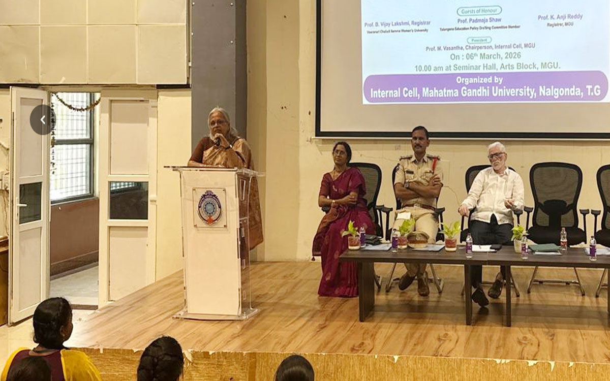 దేశాభివృద్ధిలో మహిళ‌ల పాత్ర అనిర్వచనీయం : ఎంజీయూ వీసీ ఖాజా అల్తాఫ్ హుస్సేన్