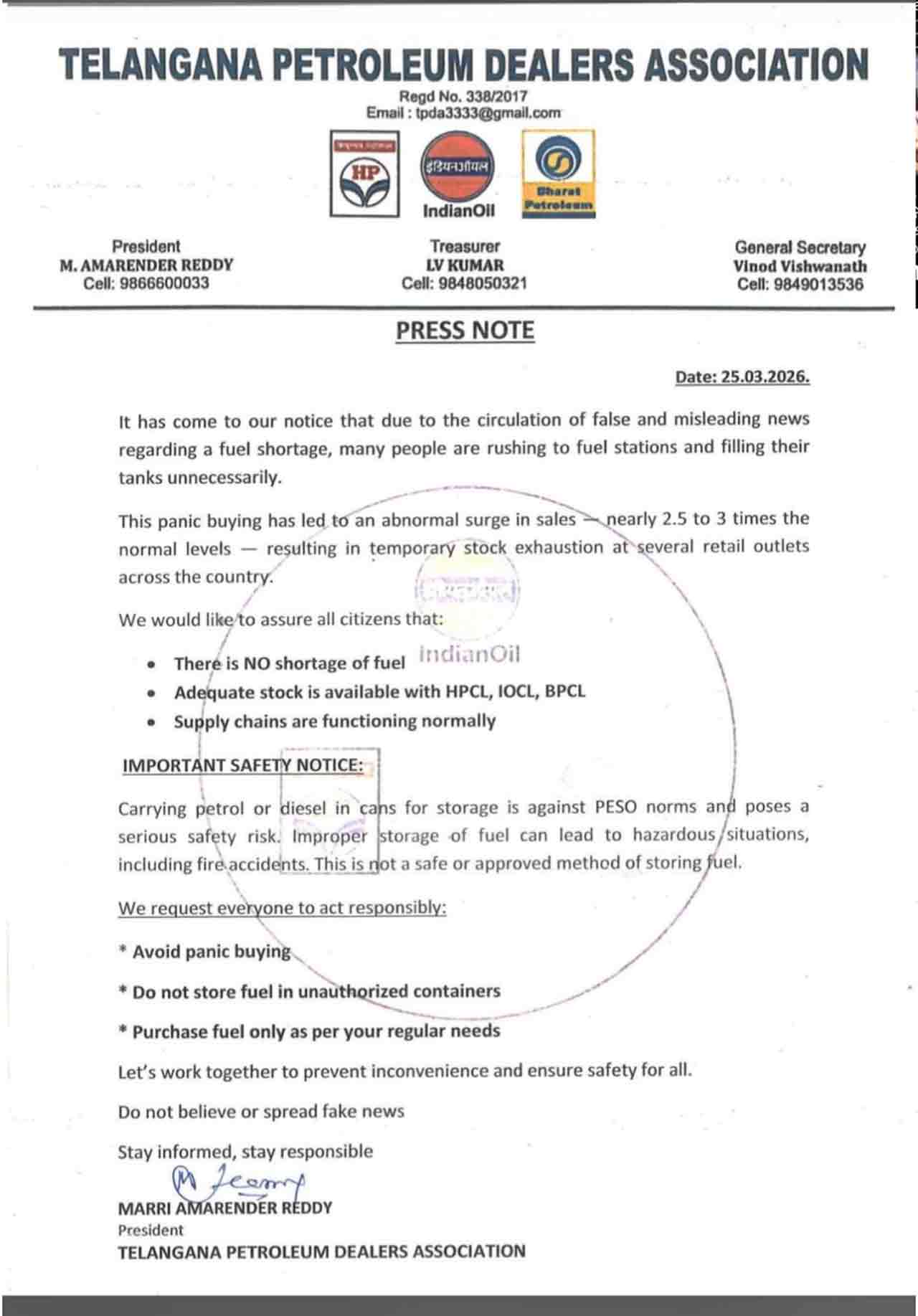 Petrol Dealers Associations
