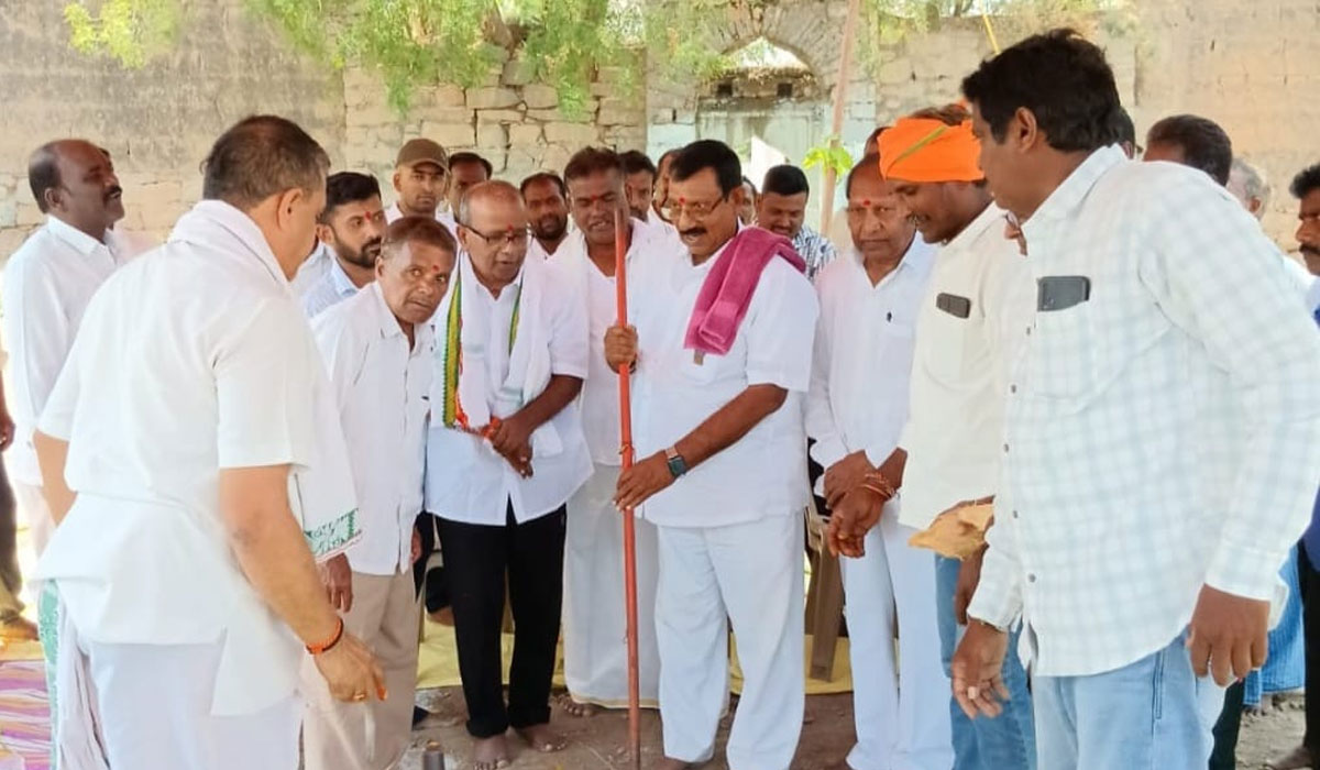 Bommanapally | బొమ్మనపల్లిలో ఆంజనేయస్వామి ఆలయ నిర్మాణానికి భూమి పూజ