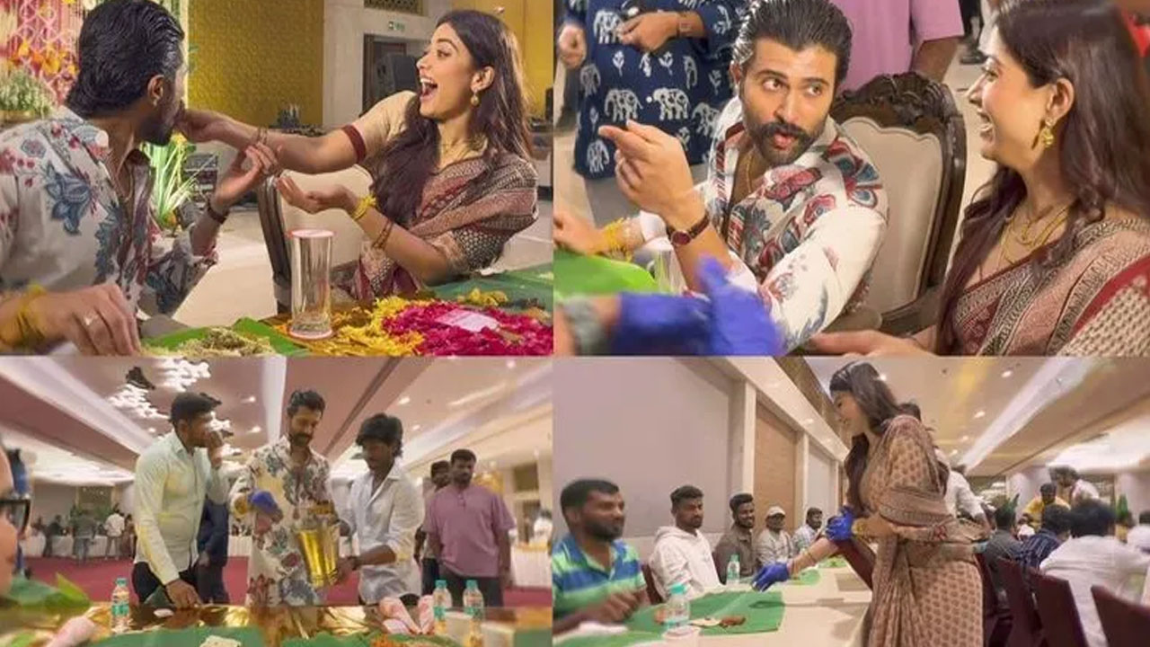 Virosh | అభిమానులతో క‌లిసి భోజనం చేసిన విరోష్ జంట‌.. విజ‌య్‌కి ప్రేమ‌గా తినిపించిన ర‌ష్మిక‌