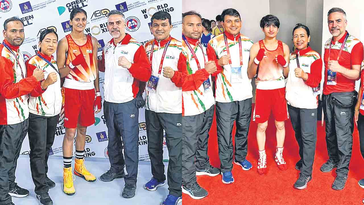 సెమీస్‌కు మీనాక్షి, జైస్మిన్‌