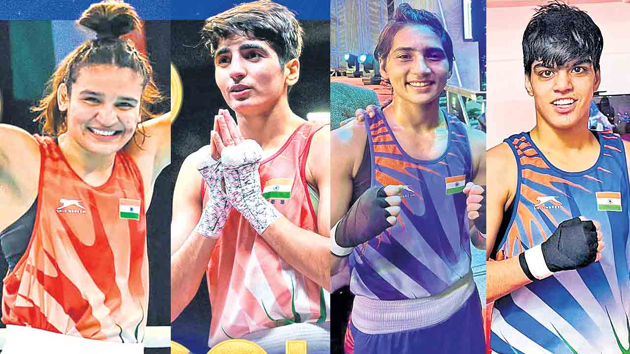 బాక్సర్ల పసిడి పంచ్‌.. మీనాక్షి, ప్రీతి, అరుంధతి, ప్రియాకు స్వర్ణం