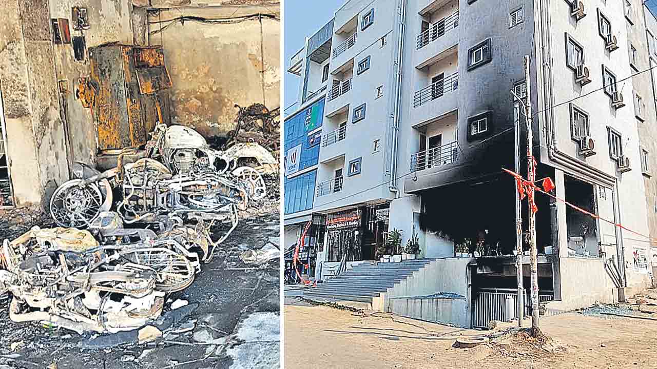 చ్చిబౌలిలో భారీ అగ్నిప్రమాదం