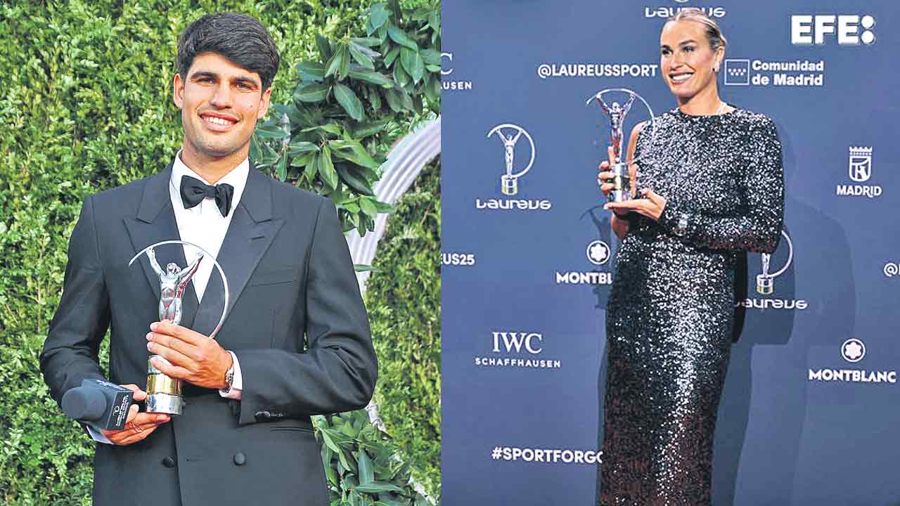 అల్కరాజ్‌, సబలెంకాకు లారియస్‌ అవార్డులు