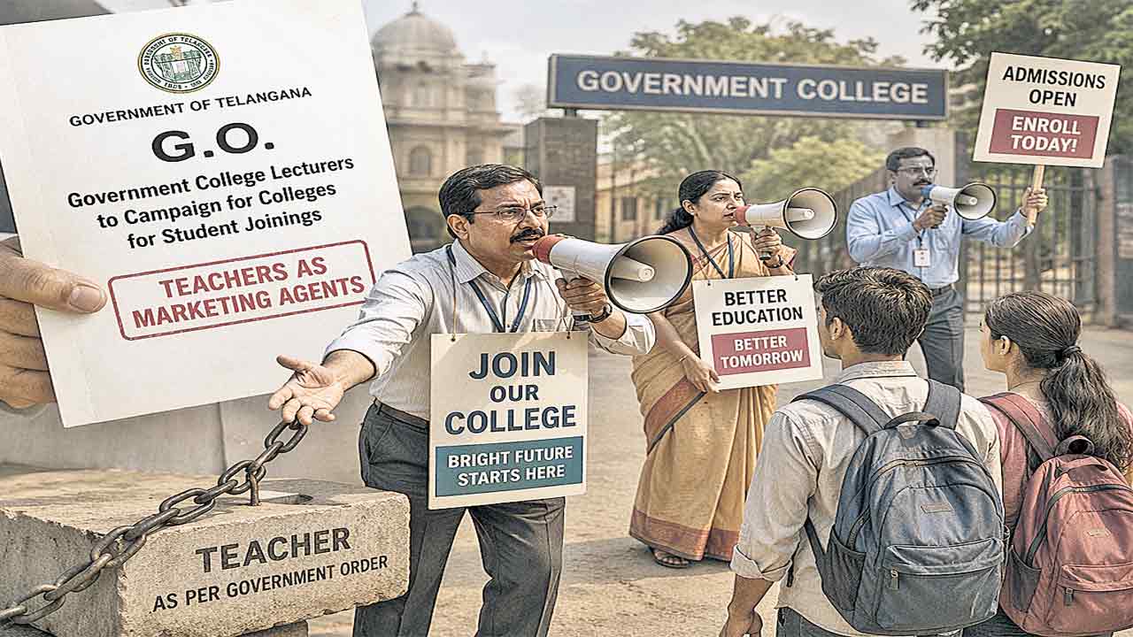 కాలేజ్‌ అధ్యాపకులా.. మార్కెట్‌ ఏజెంట్లా?