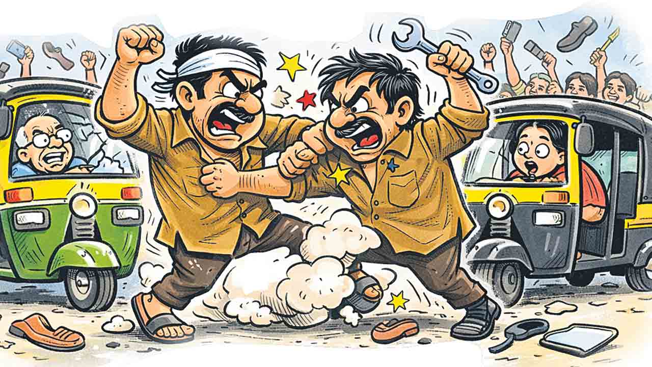 లోకల్‌.. నాన్‌లోకల్‌ వార్‌.. ఆటో డ్రైవర్ల మధ్య ముదురుతున్నసరిహద్దు పోరు