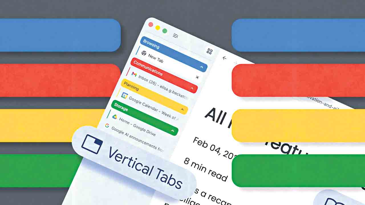 క్రోమ్‌ ట్యాబ్స్‌.. ఇక పైన కాదు పక్కన!