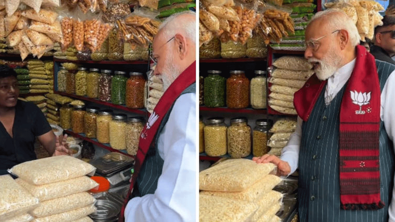 PM Modi | మసాలా మరమరాలు రుచిచూపించు భాయ్‌.. ఓ చిరువ్యాపారితో ప్రధాని మోదీ ముచ్చట్లు.. Video