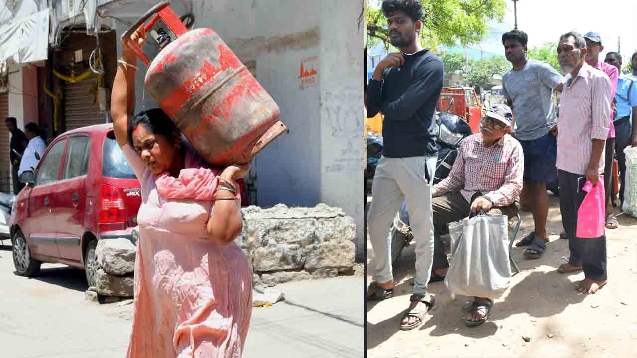 LPG Gas | తీరని గ్యాస్ కష్టాలు.. ఈ ఫొటోలు చూడండి