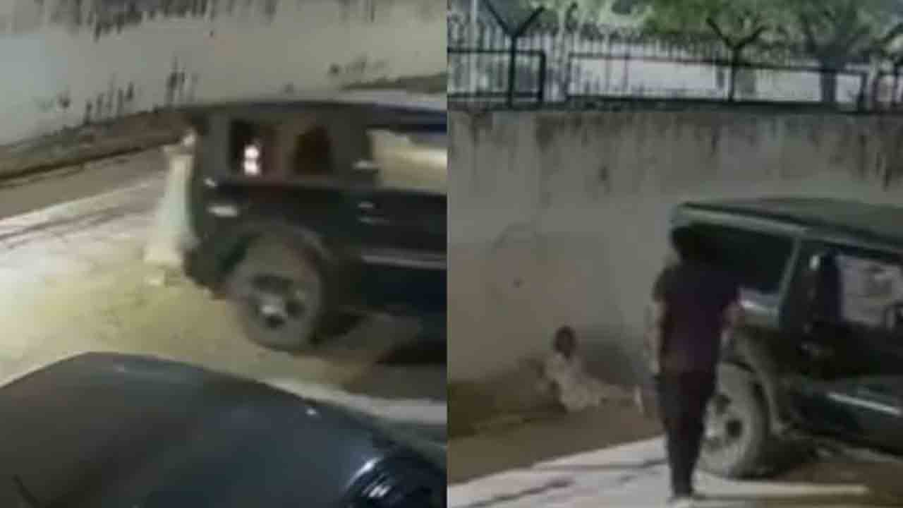 Watch: పార్క్‌ చేసిన థార్‌ వాహనం వేగంగా వెనక్కి.. తర్వాత ఏం జరిగిందంటే?