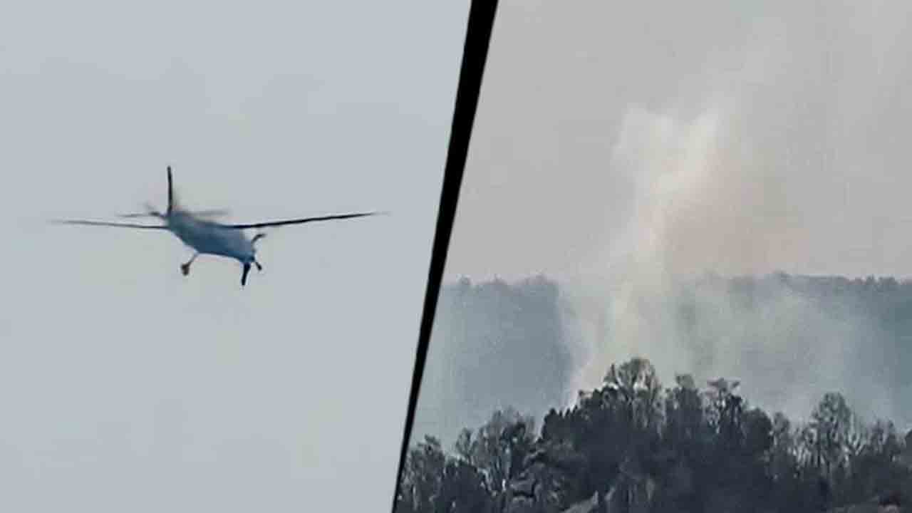 Private jet crashes | చెట్టును ఢీకొట్టి.. కొండపై కూలిన ప్రైవేట్‌ జెట్‌ విమానం