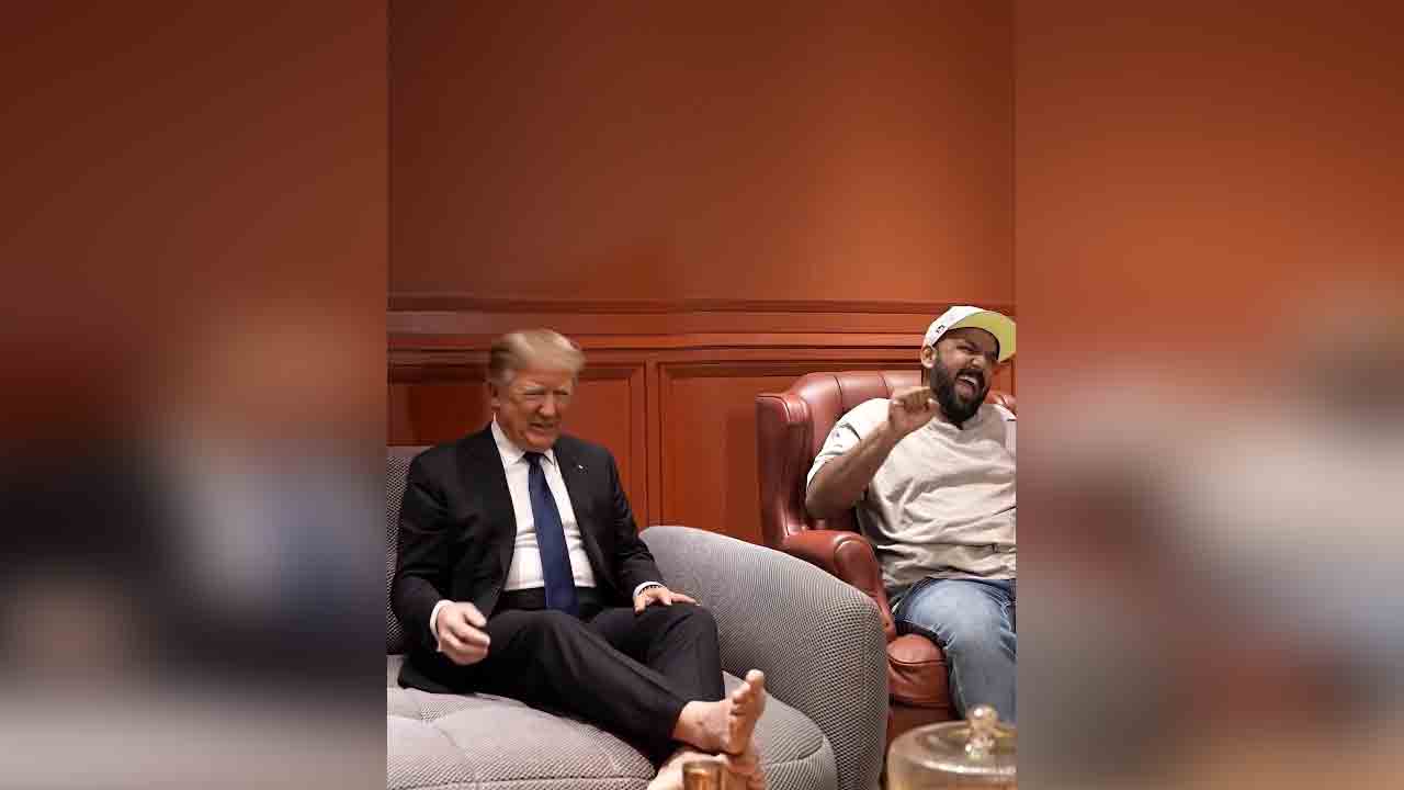 Tharun Bhascker | ట్రంప్‌కు ఇరానీ టీ ఇచ్చిన త‌రుణ్ భాస్క‌ర్.. ఫ‌న్నీగా ‘గాయపడ్డ సింహం’ ప్ర‌మోష‌న్స్