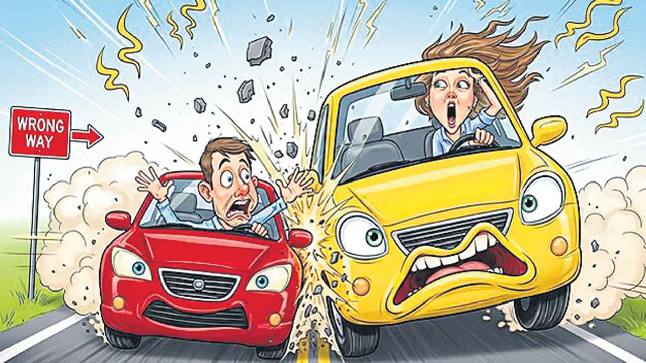 రాంగ్‌రూట్‌ డ్రైవింగ్‌ డేంజర్‌