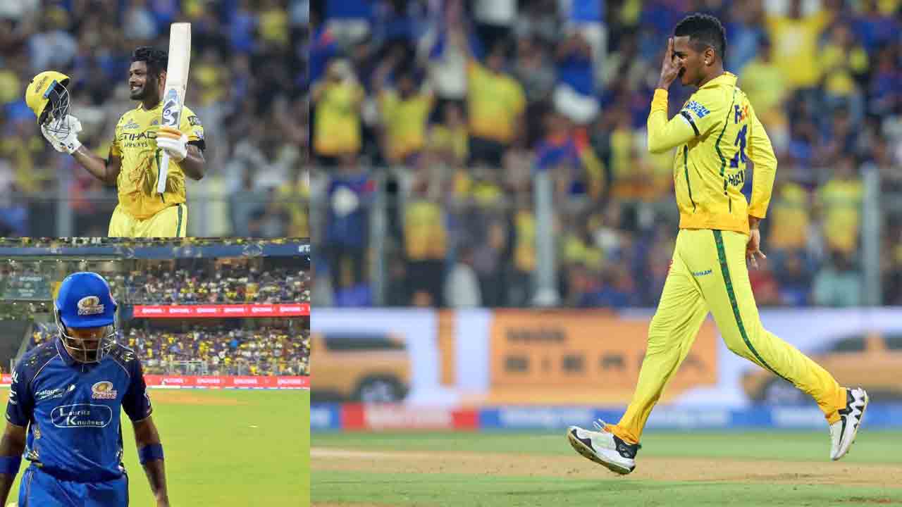 MI vs CSK | శాంసన్ శతక విధ్వంసం.. ముంబైని చుట్టేసిన చెన్నై స్పిన్నర్లు..!