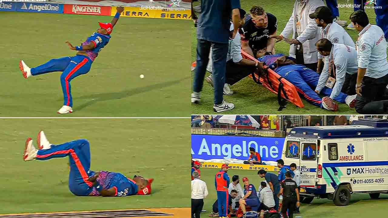IPL 2026 | క్యాచ్ పట్టబోయి పల్టీ కొట్టిన పేసర్‌.. అంబులెన్స్‌లో ఆస్పత్రికి తరలింపు..!