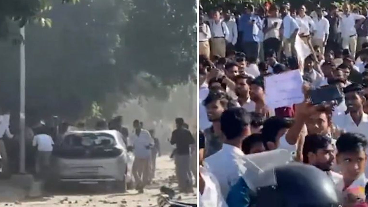 Noida Protest: జీతాలు పెంచాల‌ని డిమాండ్‌.. నోయిడాలో కార్మికుల ఆందోళ‌న హింసాత్మ‌కం