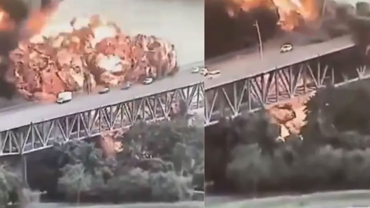 Panama: ప‌నామా బ్రిడ్జ్ వ‌ద్ద భారీ పేలుడు.. మంట‌ల్లోంచి దూసుకెళ్లిన వాహ‌నాలు.. వీడియో
