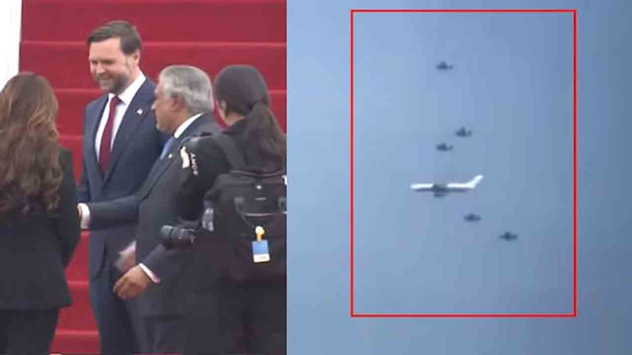 JD Vance | అమెరికా ఉపాధ్యక్షుడికి రక్షణగా ఎఫ్‌ -16 యుద్ధ విమానాలు.. వీడియో..!