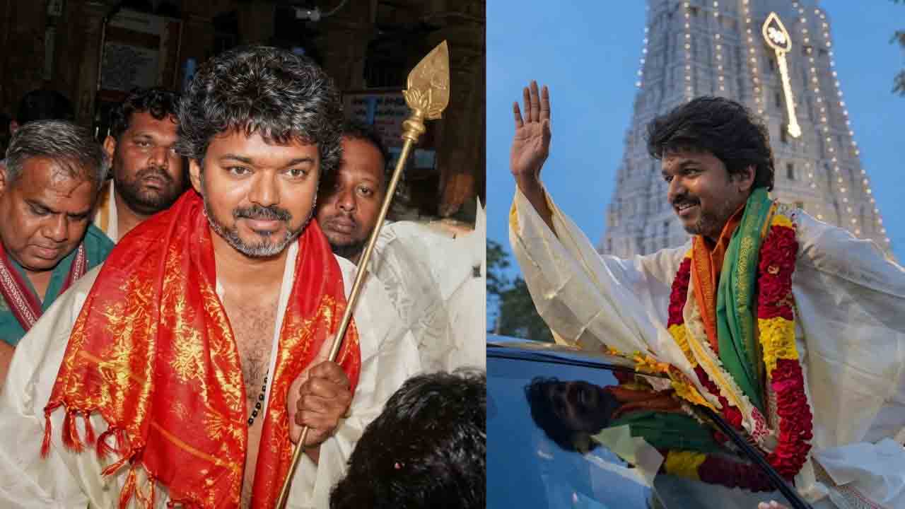 Thalapathy Vijay | తిరుచెందూర్ మురుగన్ సన్నిధిలో TVK అధినేత విజయ్.. పట్టువస్త్రాలతో సందడి