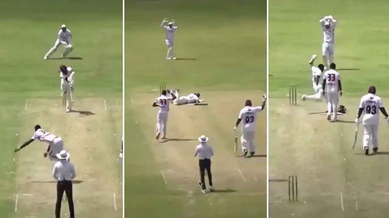 West Indies: బౌన్స‌ర్ హెల్మెట్‌కు త‌గిలి కింద‌ప‌డ్డ బ్యాట‌ర్‌.. పిచ్ ప్ర‌మాద‌క‌రంగా ఉందంటూ మ్యాచ్ ర‌ద్దు.. వీడియో