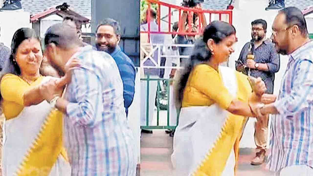 మహిళా ఎమ్మెల్యేను హగ్‌ చేసుకునేందుకు పార్టీ నేత యత్నం