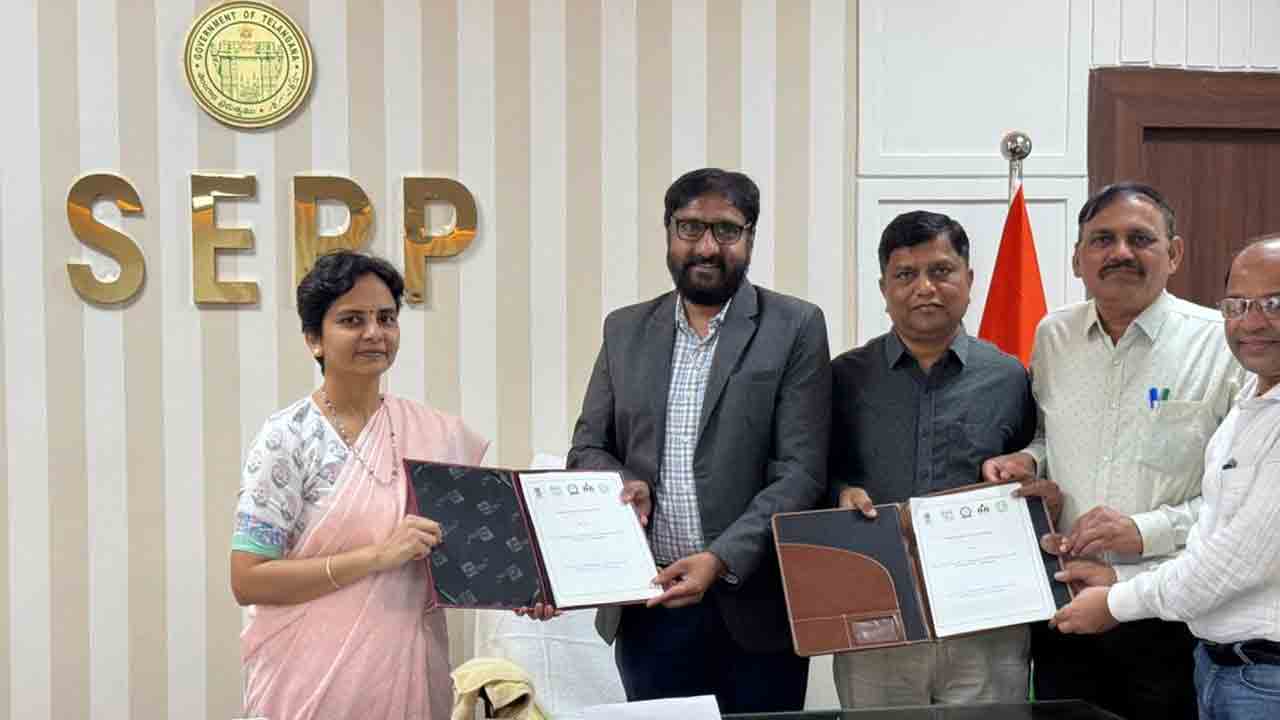 పీవీఎన్‌ఆర్టీయూతో సెర్ప్‌ ఎంవోయూ