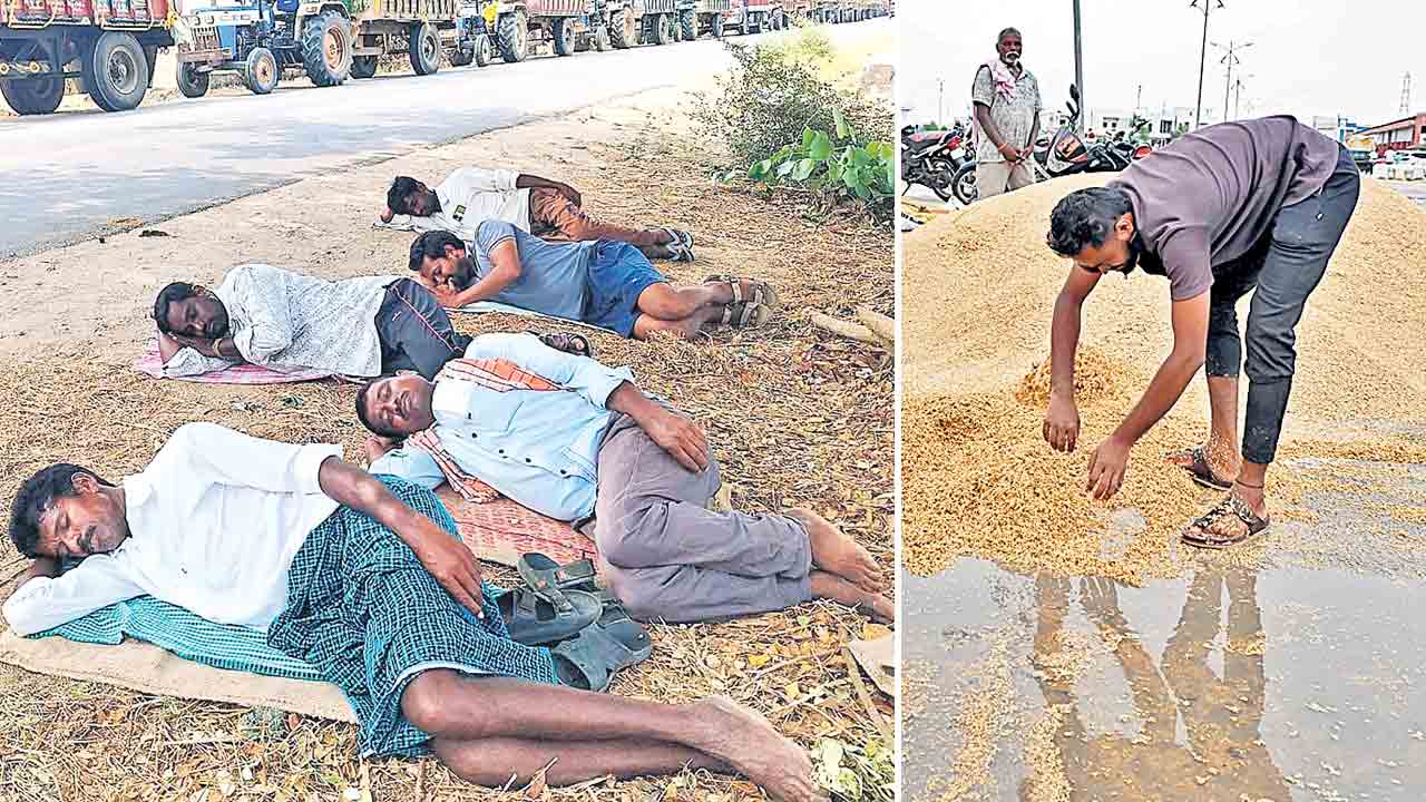 45 రోజులైనా పంటను కొనే దిక్కులేదు