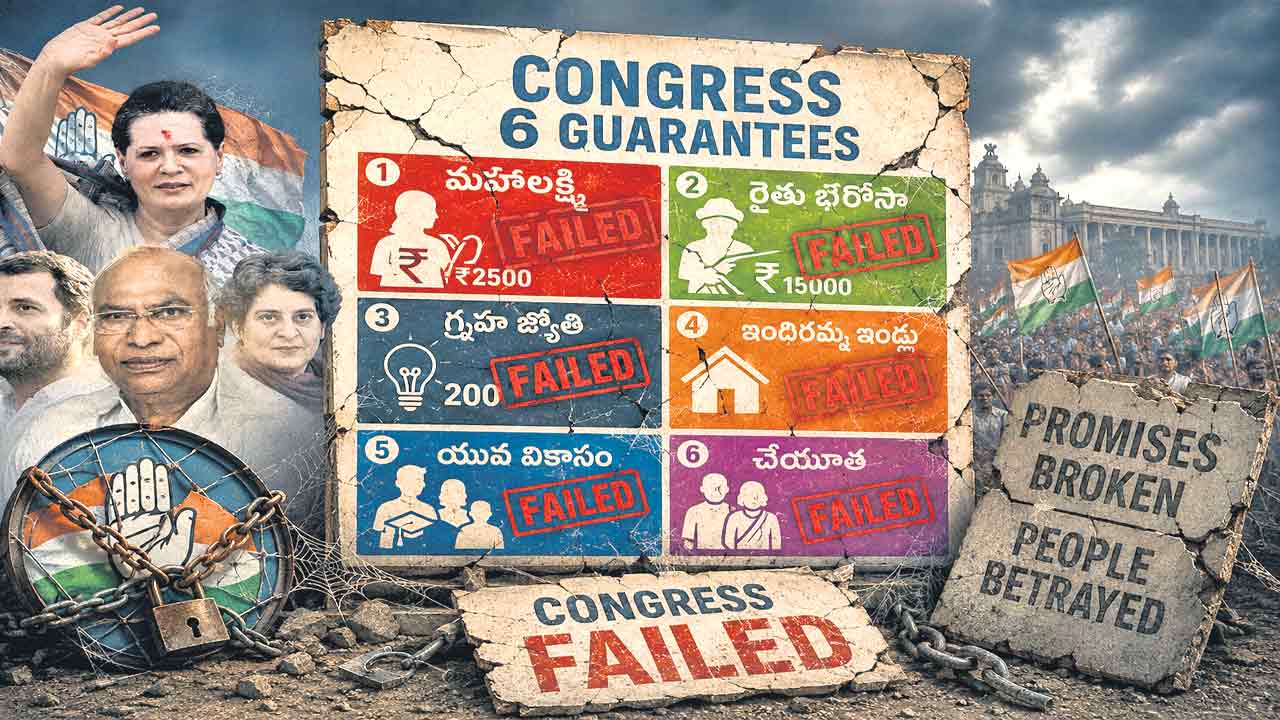 హామీల్లో మోసం..బాధ్యతల్లో వైఫల్యం