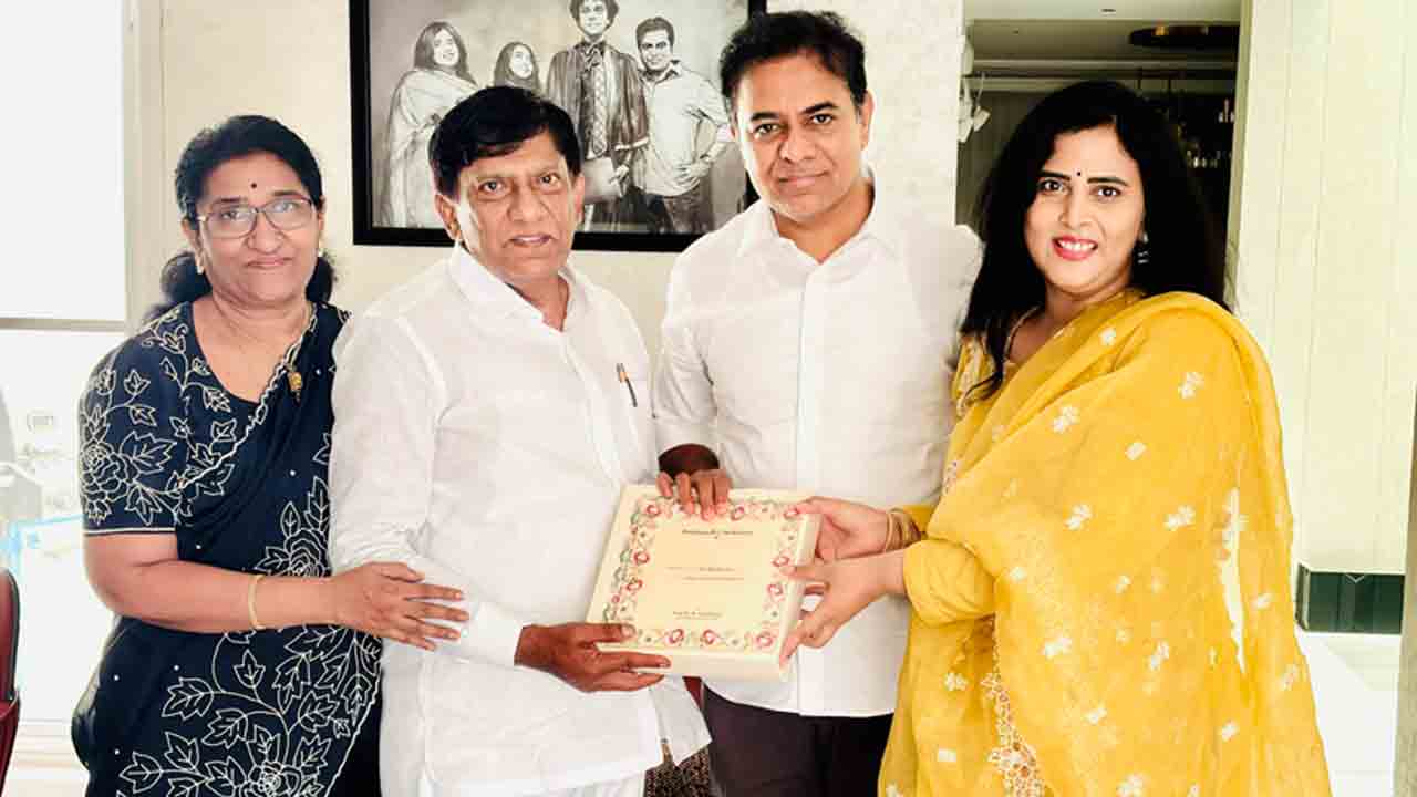 KTR | ‘మా చిన్న కుమారుడి పెండ్లికి రండి’.. కేటీఆర్ – శైలిమ దంపతులకు మాజీ ఎంపీ ఆహ్వానం..!