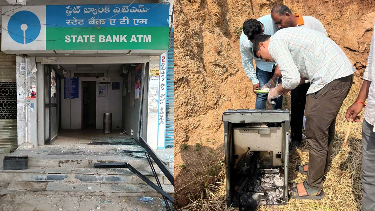 పాలమూరు నడ్డిబొడ్డున ఏటీఎం మిషన్‌ చోరీ