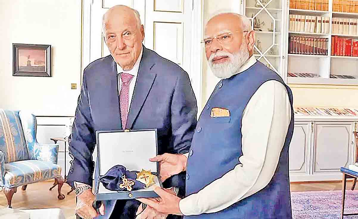 మోదీకి నార్వే అత్యున్నత పౌర పురస్కారం