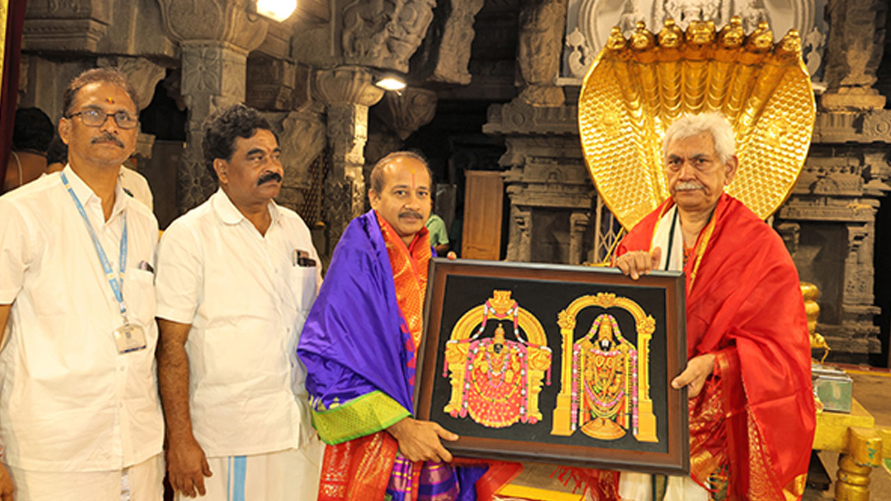 Tirumala | తిరుమలలో జమ్మూ-కశ్మీర్ లెఫ్ట్‌నెంట్‌ గవర్నర్‌ ప్రత్యేక పూజలు