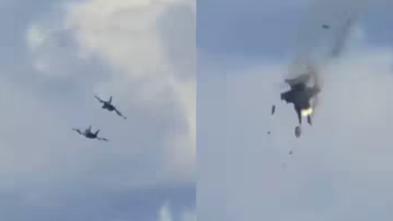 Jets Collision: ఎయిర్ షోలో ఢీకొన్న అమెరికా యుద్ధ విమానాలు.. వీడియో వైర‌ల్