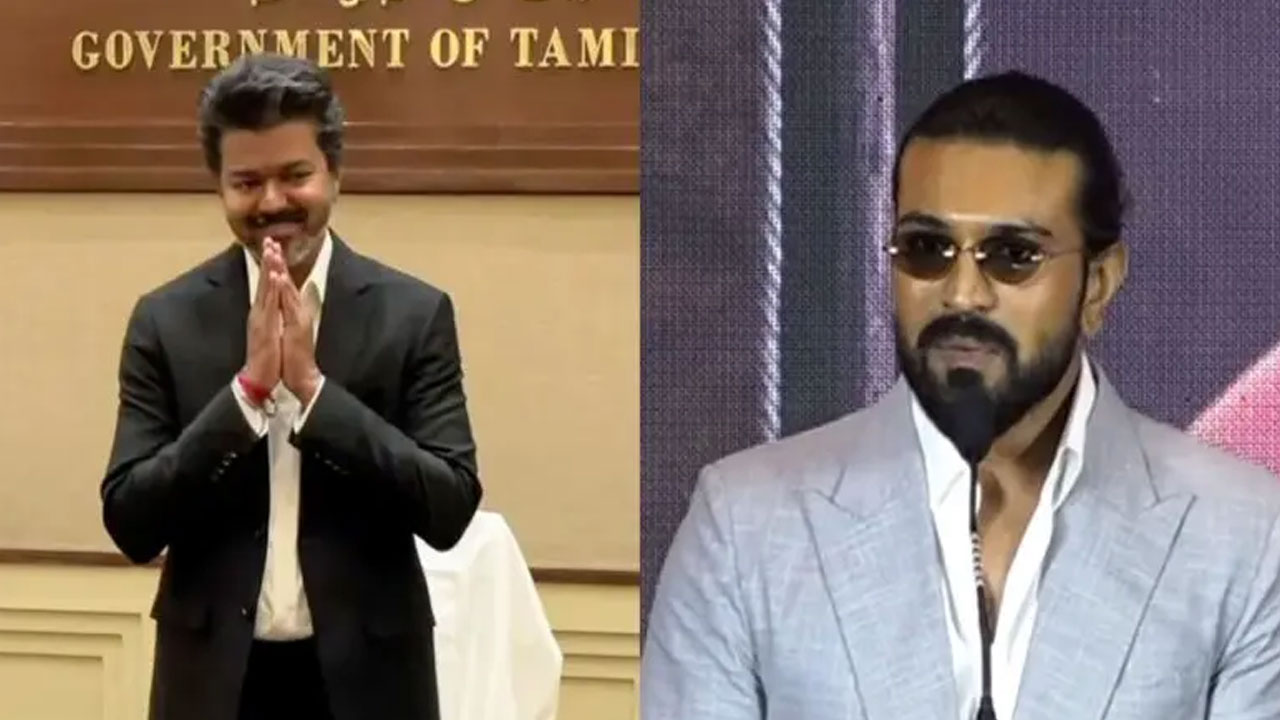 Ram Charan | పెద్ది ప్రమోషన్స్‌లో రామ్ చరణ్.. సీఎం విజయ్‌పై ప్రశంసలు, వైరల్‌గా మారిన కామెంట్స్