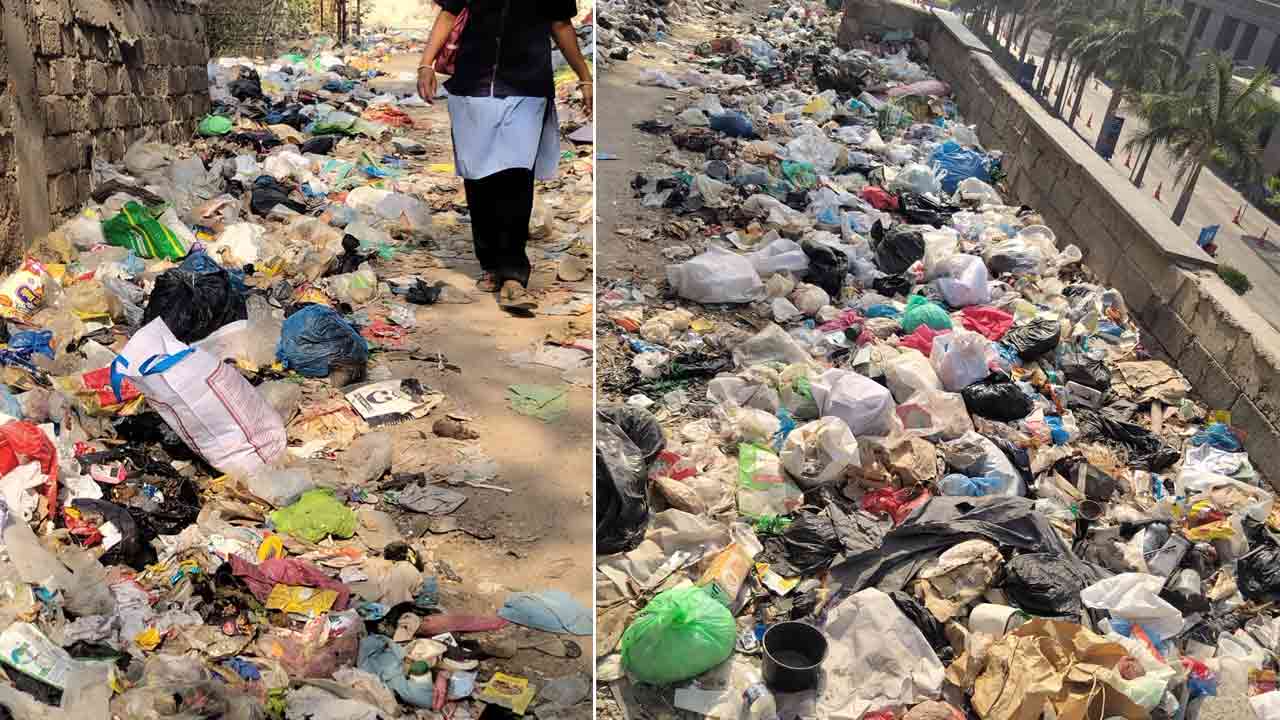 Hyderabad Hitech City | ‘చెత్త కుప్ప’ గా హైటెక్ సిటీ.. ఐటీ కారిడార్‌కు కూతవేటు దూరంలో దర్శనమిస్తున్న వ్యర్థాలు