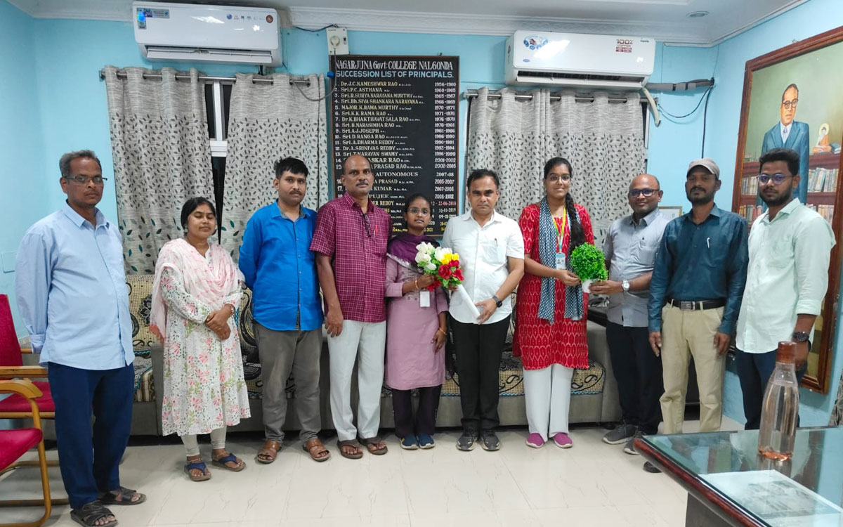 ఐసీటీఎస్ స‌మ్మ‌ర్ ప్రొగ్రాంకు ఎన్జీ క‌ళాశాల విద్యార్థినుల ఎంపిక‌
