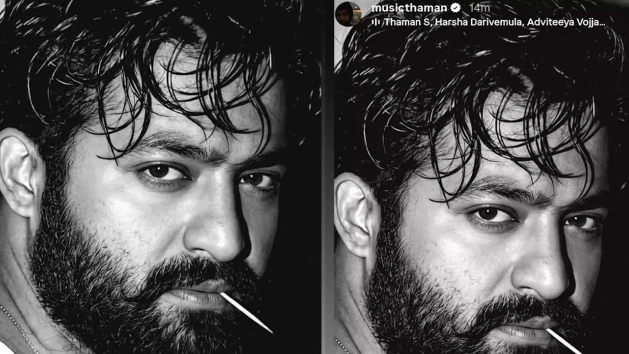 NTR | తమన్ షేర్ చేసిన తారక్ లుక్ వైరల్.. ‘డ్రాగన్’ కోసమేనా ఈ మాస్ అవతార్?